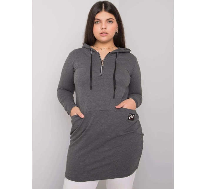 Tunika RV TU model 16738814 tmavě šedá - FPrice Tunika RV TU model 16738814 tmavě šedá - FPrice