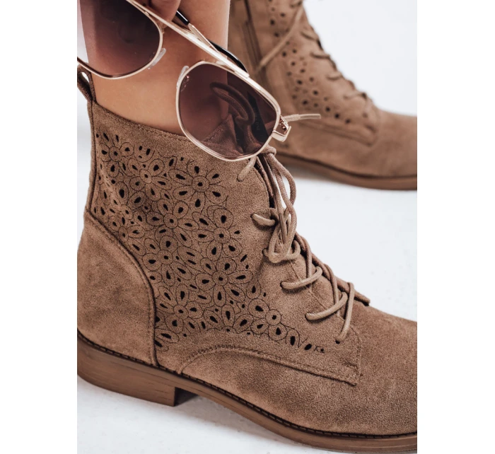 Dámske šnurovacie topánky coffee FashionStreet ZY1151