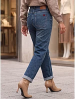 Dámske džínsy Mom Fit s vysokým pásom, modré, FashionStreet UY3113 Dámske džínsy Mom Fit s vysokým pásom, modré, FashionStreet UY3113