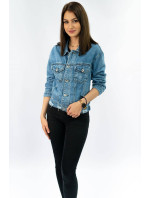 Svetlo modrá krátka dámska džínsová bunda (SF355 #)