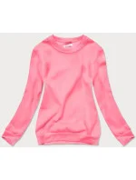 Svetloružová dámska tepláková mikina so sťahovacími lemami (W01-20)