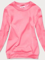 Svetloružová dámska tepláková mikina so sťahovacími lemami (W01-20)