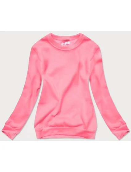 Svetloružová dámska tepláková mikina so sťahovacími lemami (W01-20)