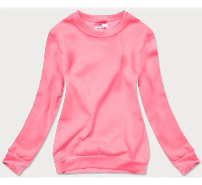 Svetloružová dámska tepláková mikina so sťahovacími lemami (W01-20)