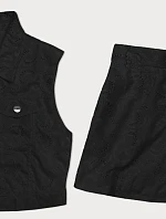 Letný set vesta a krátke šortky čierna (72018)