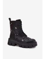 Botki Workery Damskie Z Ozdobami Ocieplane Czarne Lunea Botki Workery Damskie Z Ozdobami Ocieplane Czarne Lunea