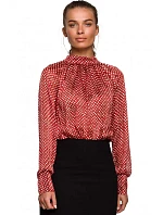 Šifónová blúzka S235 model 2 Červená - Štýlovo