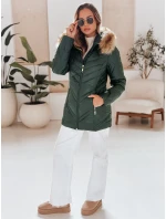 Dámská prošívaná zimní bunda zelená Dstreet model 21971749 - FashionStreet