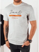 Pánské šedé tričko s potiskem Dstreet model 21973838 - FashionStreet