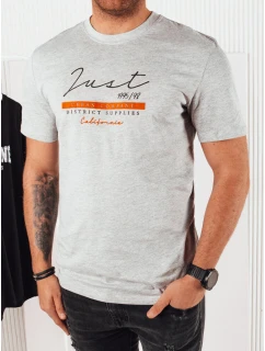 Pánské šedé tričko s potiskem Dstreet model 21973838 - FashionStreet