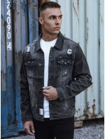 Pánská šedá džínová bunda model 21980259 - Dstreet Pánská šedá džínová bunda model 21980259 - Dstreet