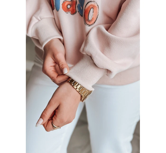 Dámska mikina s potlačou LALA VIBE pink FashionStreet BY1505