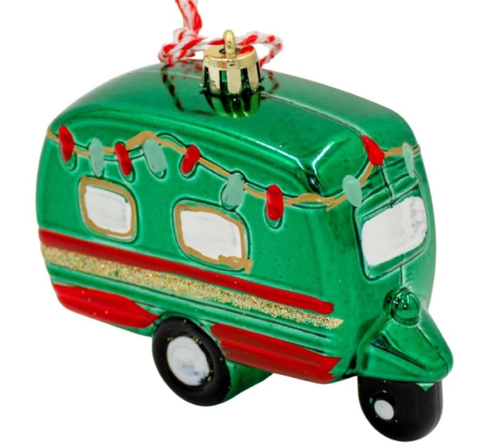 DEKORÁCIA ZÁVESNÁ OZDOBA KARAVAN ZELENÁ