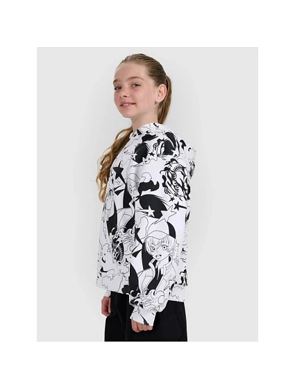 Dívčí mikina s kapucí model 21816956 - 4F Dívčí mikina s kapucí model 21816956 - 4F