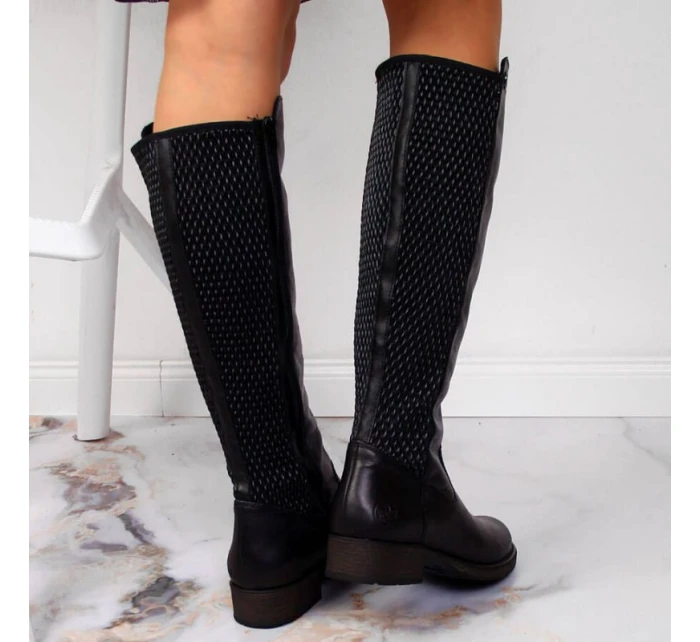 Kožené boty Rieker W model 21891294 černá - Inny