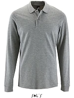 SOL'S Perfect LSL Men Pánske polo s dlhým rukávom z piké 25.2087 šedá melírovaná SOL'S Perfect LSL Men Pánske polo s dlhým rukávom z piké 25.2087 šedá melírovaná