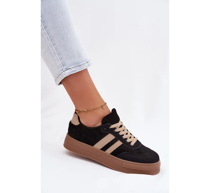 Dámské tenisky na platformě Černé model 21937656 - Boto Dámské tenisky na platformě Černé model 21937656 - Boto