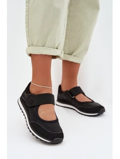 Sportovní dámské polobotky na suchý zip Černé Aveliette