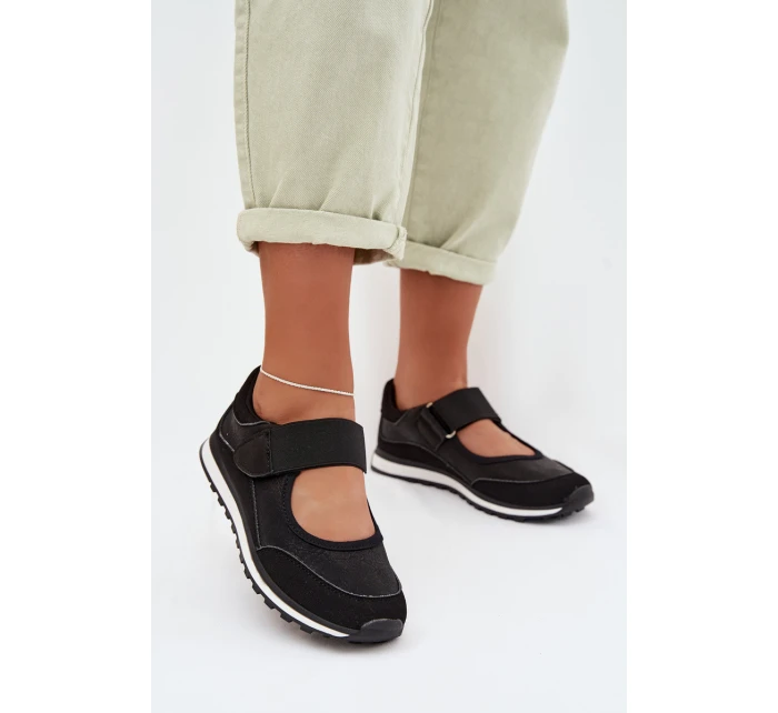 Sportovní dámské polobotky na suchý zip Černé Aveliette