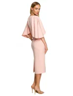 Plášťové šaty s rukávy pudrové model 18004280 - Moe