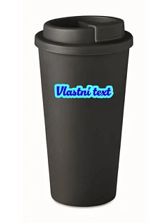 Personalizovaný cestovný termohrnček s vlastným textom a obrysom