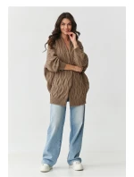 Sveter na gombíky model 217408 Makadamia