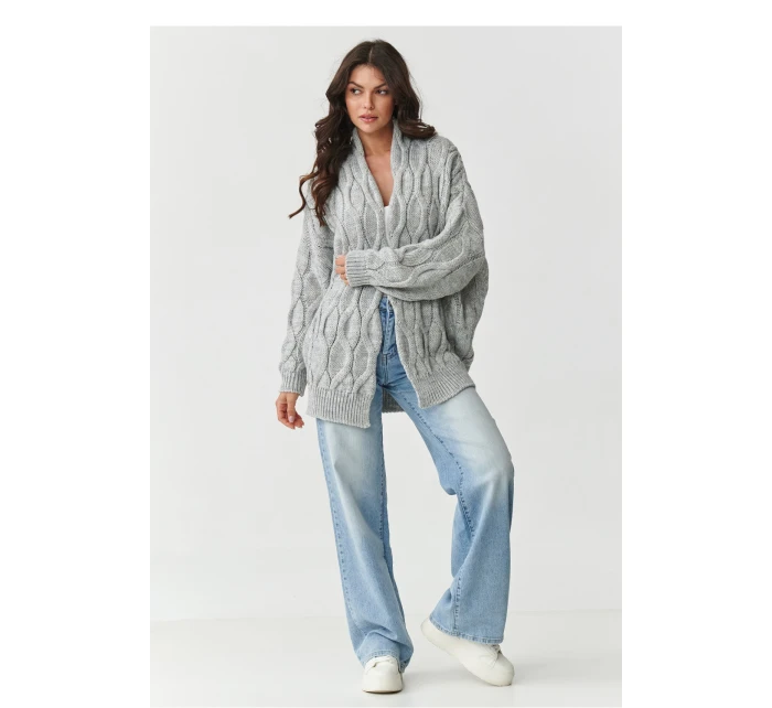 Sveter na gombíky model 217410 Makadamia