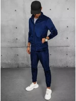 Pánská tmavě modrá velurová mikina Dstreet model 21967351 - FashionStreet