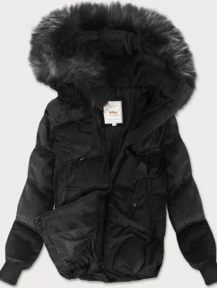 Černá dámská bunda s kapucí model 21242254 - Libland