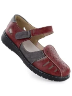 Dámske pohodlné ažurové topánky na suchý zips Unisoft 9955