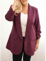 Dámska elegantná bunda Plus Size Plum