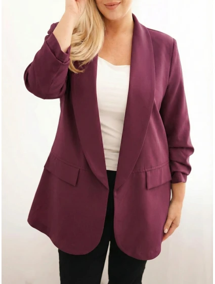 Dámska elegantná bunda Plus Size Plum