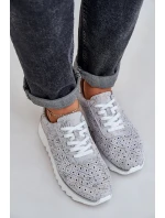 Semišové Vzorované Sportovní Boty Na Platformě S D&A Stříbrné model 21686203 - S.Barski