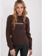 Bluzka RV BZ model 21801864 ciemny brązowy - FPrice Bluzka RV BZ model 21801864 ciemny brązowy - FPrice