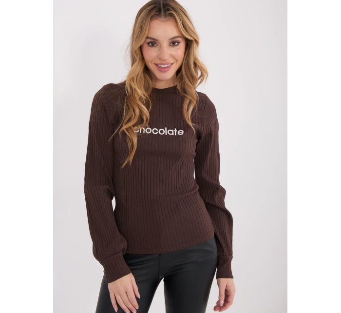 Bluzka RV BZ model 21801864 ciemny brązowy - FPrice Bluzka RV BZ model 21801864 ciemny brązowy - FPrice
