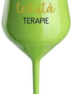 Daddy's Liquid Therapy - zelený nerozbitný pohár na víno 470 ml