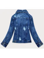 Tmavomodrá dámska džínsová bunda (D3578) Tmavomodrá dámska džínsová bunda (D3578)