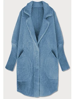 Vlněný přehoz z alpaky, barva ice blue (7108)