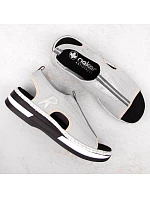 Pohodlné sandále Rieker W RKR686 metalic