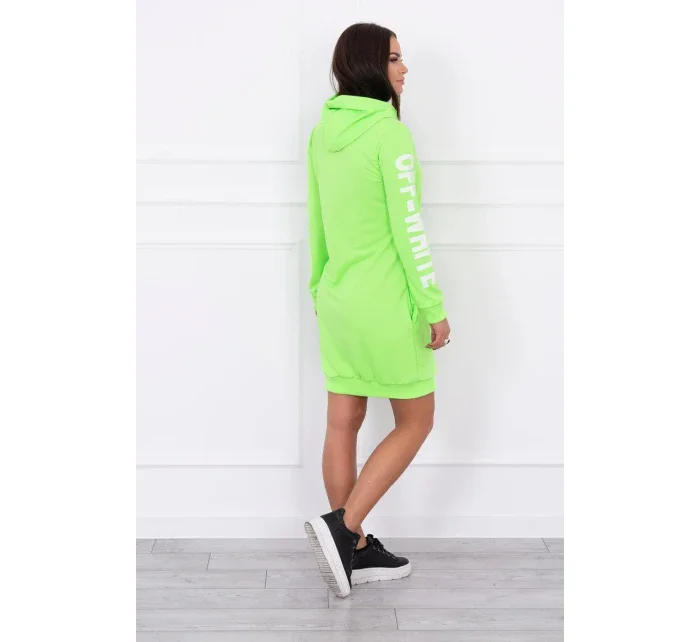 Biele zelené neónové šaty