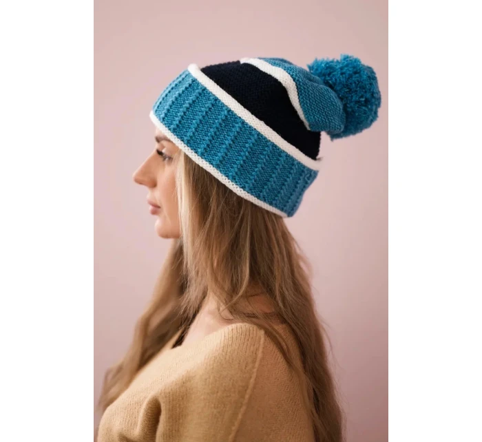 Dámska čiapka Kinga K297 tyrkysová+zelená Dámska čiapka Kinga K297 tyrkysová+zelená