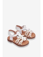 Dětské sandály na suchý zip s pruhy model 21621442 - Boto