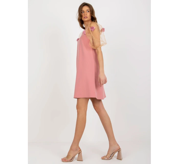 LK SK 506733 šaty.85 tmavo ružová