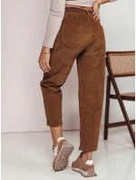 Dámské kalhoty v pruhované velbloudí barvě Dstreet model 21981979 - FashionStreet