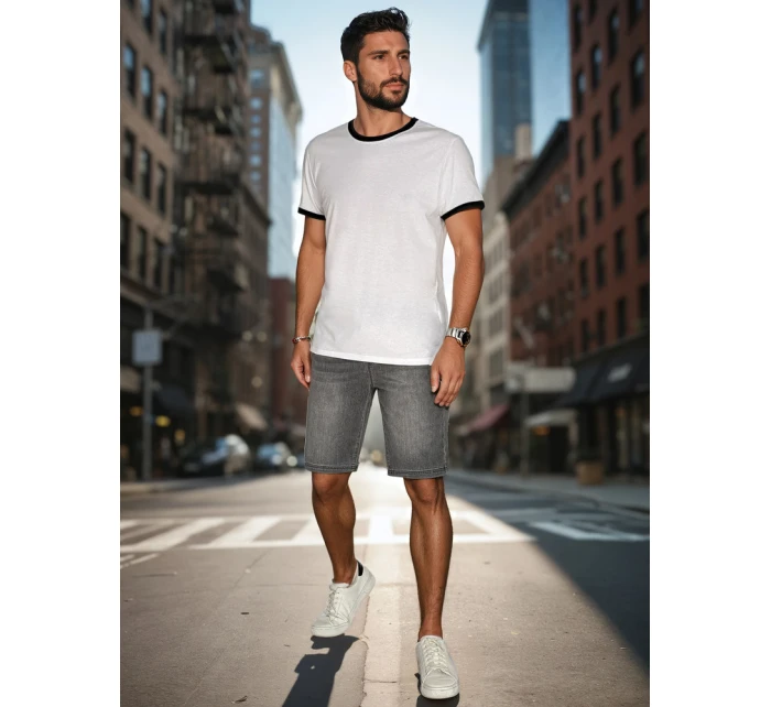 Pánské šedé šortky model 21988477 - Dstreet Pánské šedé šortky model 21988477 - Dstreet