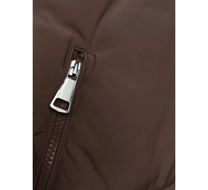 Hnědá zimní bunda s kapucí model 21246115 - LHD