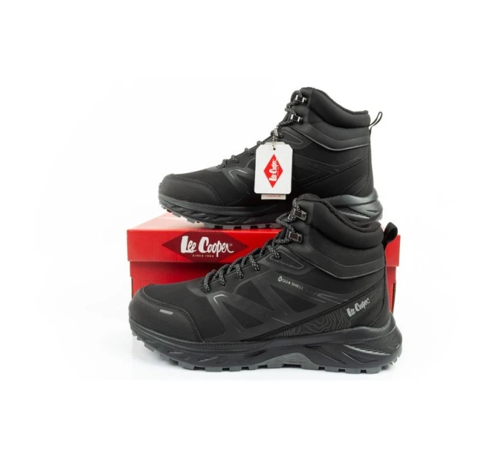 Lee Cooper pánské zimní trekové boty zateplené nepromokavé černé