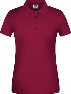 Daiber JN 873 Dámske pracovné polo tričko z bio piqué 02.0873, farba wine