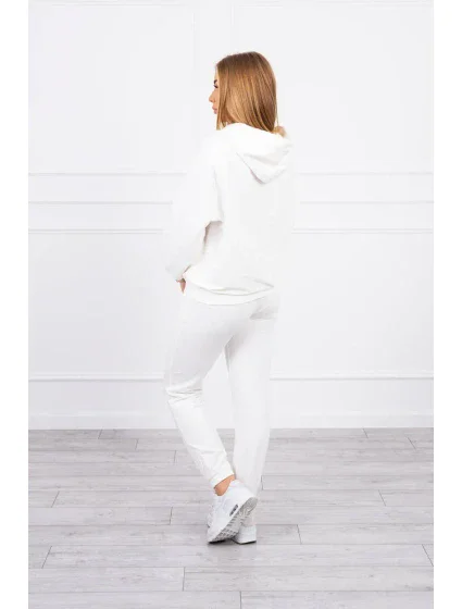 Tepláková souprava s kapucí ecru