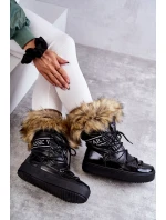 Dámské šněrovací boty do sněhu Černá model 21596340 - Boto Dámské šněrovací boty do sněhu Černá model 21596340 - Boto